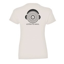 Natural Cotton T-Shirt - Record wit
